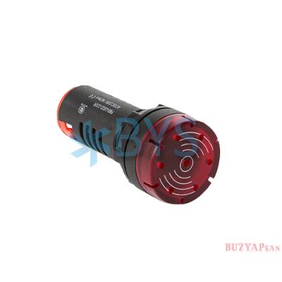 22 mm Ses İkazlı Led Sinyal Lambası 220 V