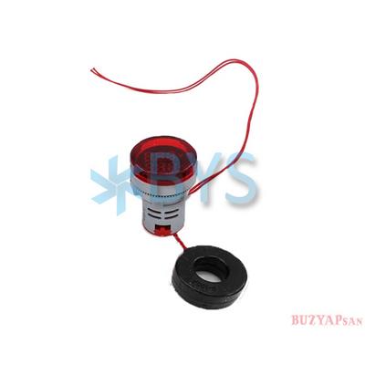 22 mm Led Volt-Amper Metre Kırmızı 220 V
