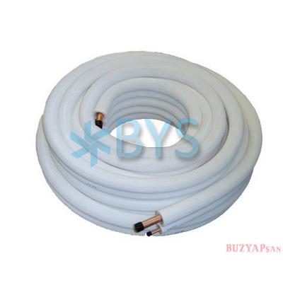 Beyaz İzolasyonlu 9 Mm Çiftli Bakır Boru 1/2 - 3/4 50 Mt (VRV)