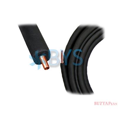 Siyah İzolasyonlu Kauçuk 13 Mm Bakır Boru 3/8 50 Mt (VRV)