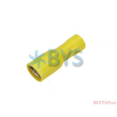 Kablo Soketi Tam İzoleli 6 mm Sarı 100 lü Paket