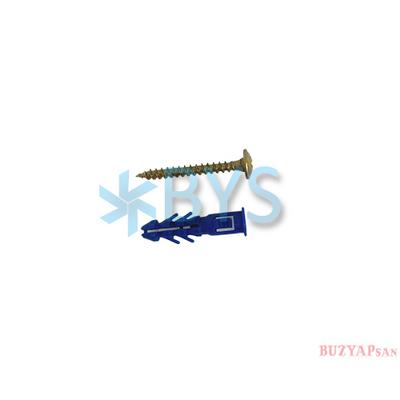 Klima İç Ünite Dubel Seti 100 lü Paket (22x45 Pul Başlı Vida, 8 mm Kalibe Dubel)
