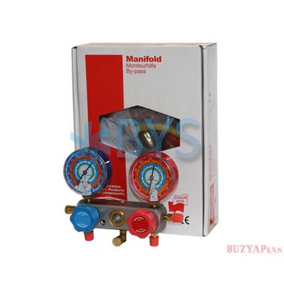 Techsun MFD-200 R22/R12/R134/R404 Manifold Takımı 3 Ad Hortumlu