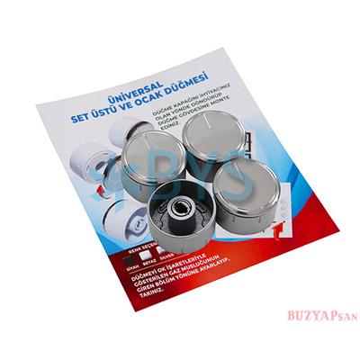 Üniversal Düğme Takımı Gümüş Kısa (TPX55)