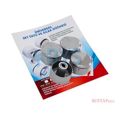 Üniversal Düğme Takımı Gümüş Uzun (TPX56)