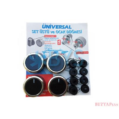 Üniversal Düğme Takımı Siyah (TPX47)