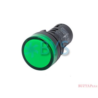 22 mm Led Sinyal Lambası Yeşil 220 V